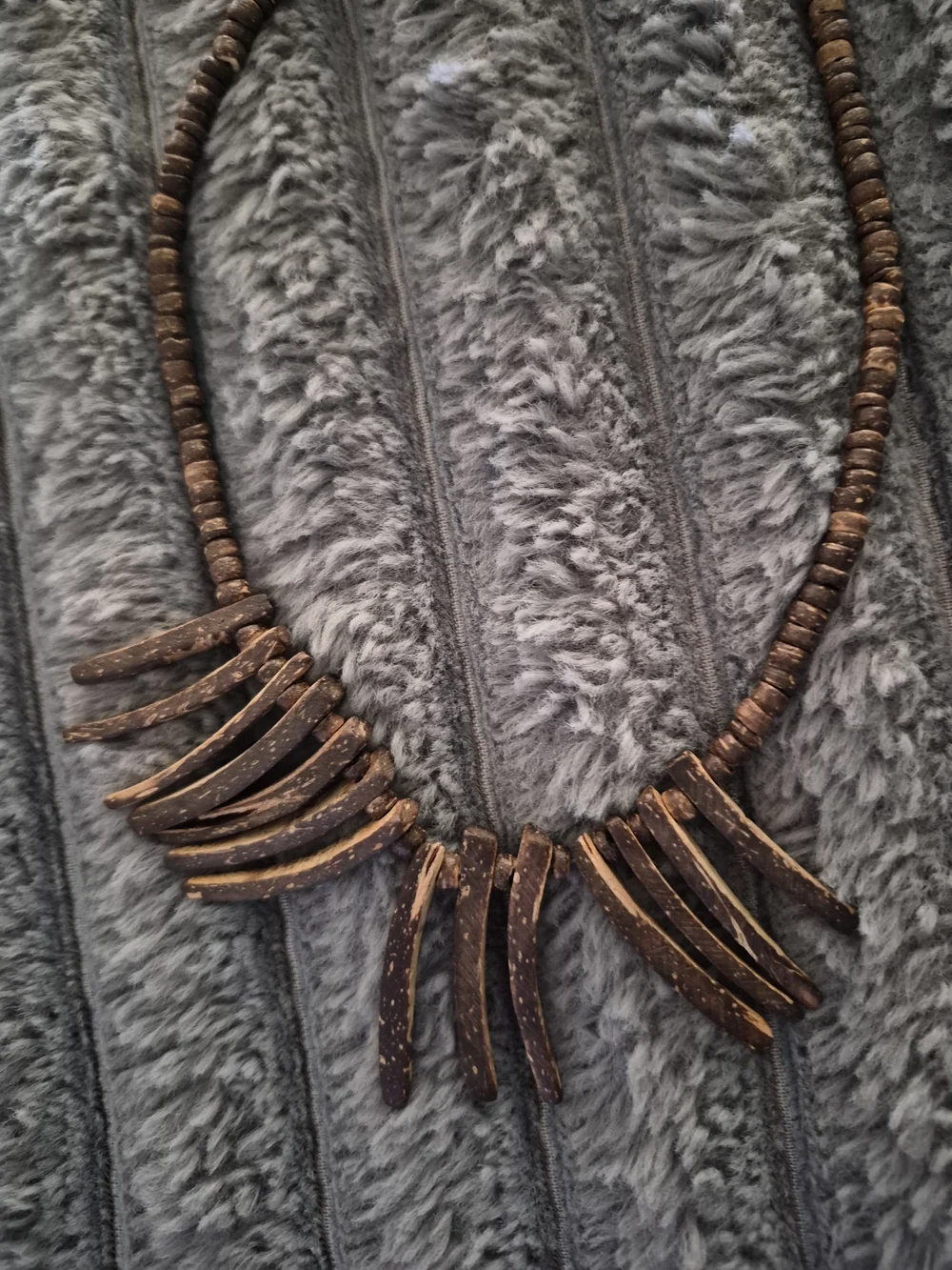 Handcrafted Brown Tribal Spike Necklace